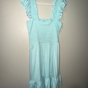 Amazon Essentials Light Blue Ruffle Dress